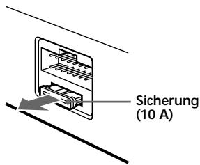 SONY CDX-L420V - Austauschen einer Sicherung - 1