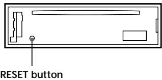 SONY CDX-L420V - Resetting the unit - 1
