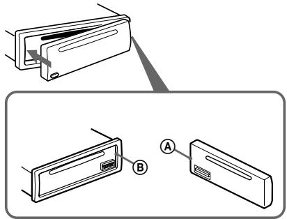 SONY CDX-L420V - Anbringen der Frontplatte - 1