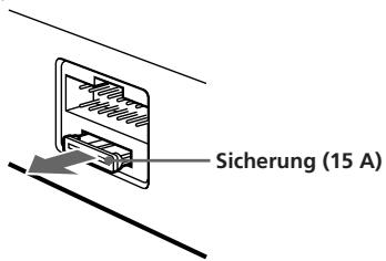 SONY XR-3501MK2 - Austauschen einer Sicherung - 1
