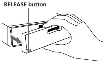 SONY XR-3501MK2 - Detaching the Front Panel - 1