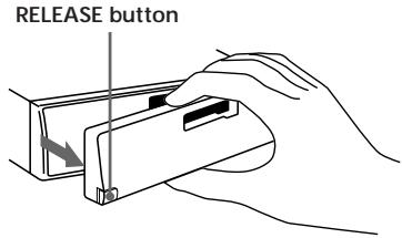 SONY XR-3500MK2 - Detaching the Front Panel - 1