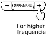 SONY XR-3500MK2 - Tuning in by Adjusting the Frequency - Manual Tuning - 3