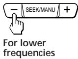 SONY XR-3500MK2 - Tuning in by Adjusting the Frequency - Manual Tuning - 2