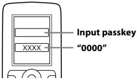 Input passkey "0000"