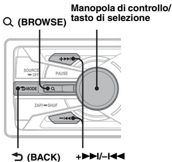 SONY DSX-S100, DSX-S300 - Ricerca di un brano in base al nome — Quick-BrowZer - 1