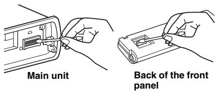 SONY DSX-S100, DSX-S300 - Cleaning the connectors - 1