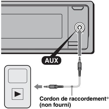 SONY DSX-S100, DSX-S300 - Raccordement de l'appareil audio portatif - 1