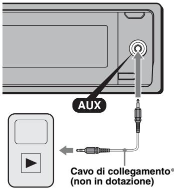 SONY DSX-S100, DSX-S300 - Collegamento del dispositivo audio portatile - 1
