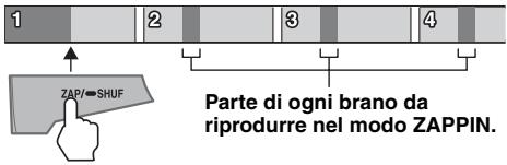 SONY DSX-S100, DSX-S300 - Premere (ZAP/SHUF) durante la riproduzione. - 1