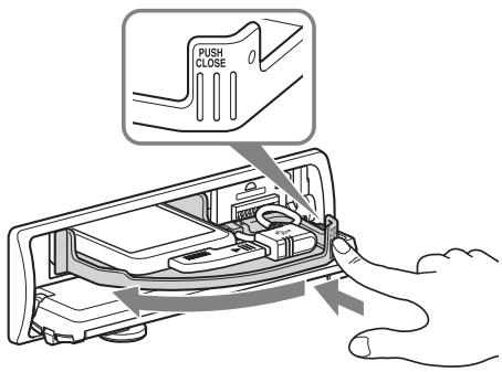 SONY DSX-S100, DSX-S300 - Drücken Sie CLOSE am TUNE TRAY, um das TUNE TRAY hineinzuschieben und zu verriegeln. - 1
