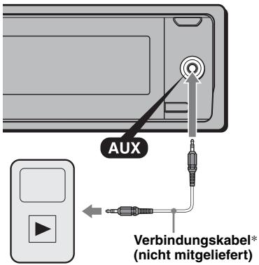 SONY DSX-S100, DSX-S300 - Anschlieben eines tragbaren Audiogeräts - 1