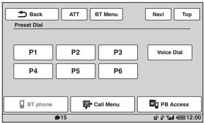 SONY XNV-L66BT TOMTOM,  XNV-L77BT TOMTOM - Drücken Sie (TOP) und berühren Sie dann „BT Phone" im Hauptmenu. - 1
