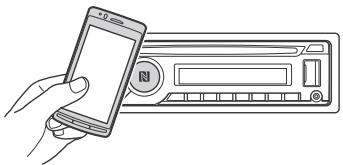 SONY MEX-N5000BT - Toccare il contrassegno N sull'apparecchio con il contrassegno N dello smartphone. - 1