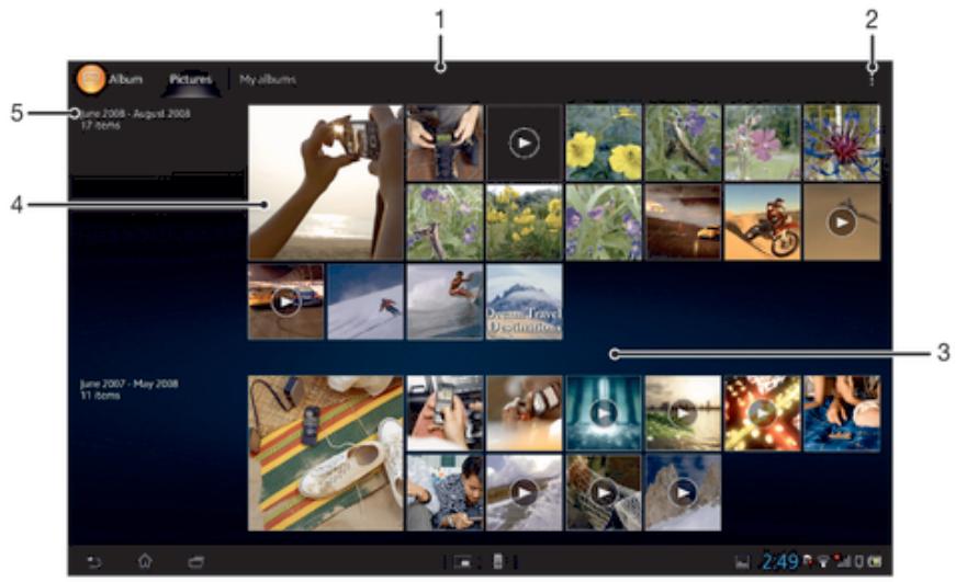 SONY XPERIA TABLET Z 16GO - Présentation de l'onglet Images - 1
