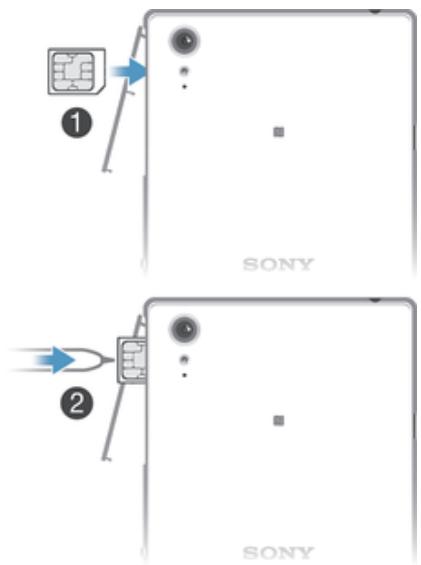 SONY PRS-T3 - Pour insérer la carte micro SIM - 1