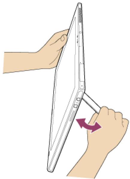 SONY VAIO TAP 11 - Réglage de l'angle du support - 1