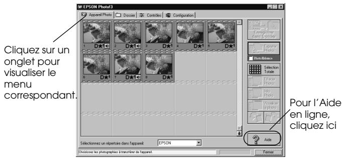EPSON PHOTOPC 3100Z - Menus EPSON Photo!3 - 1