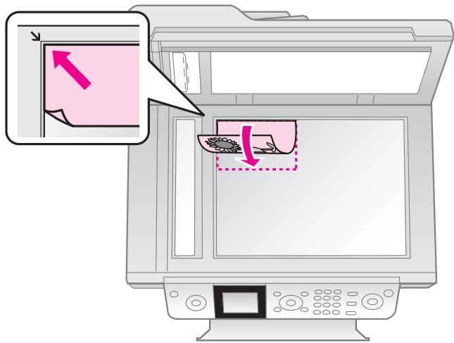 EPSON STYLUS CX9300F - Mise en place des documents originaux sur la vitre d'exposition - 1