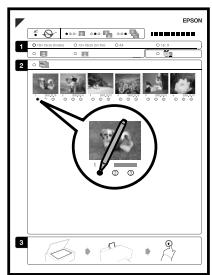 EPSON STYLUS CX9300F - Sélection et impression des photos à l'aide d'une feuille d'index - 2