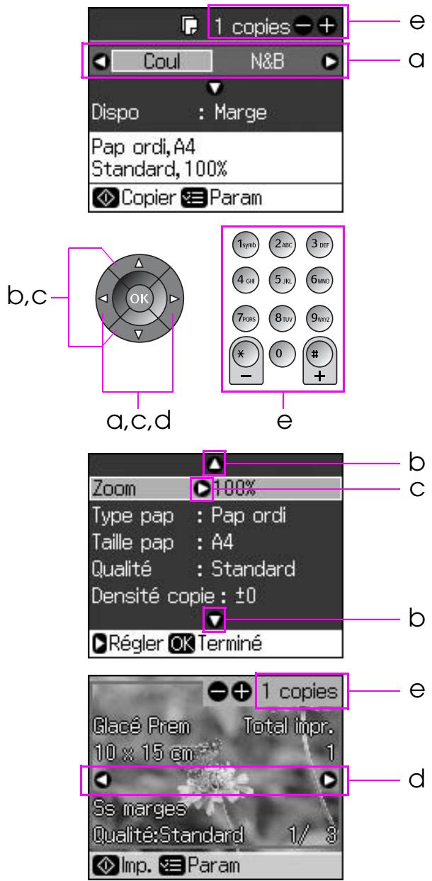 EPSON STYLUS DX9400F - Utilisation de l'écran LCD - 1