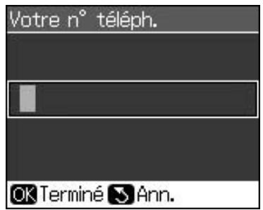 EPSON STYLUS DX9400F - Réglage du numéro de téléphone - 1