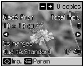 EPSON STYLUS PHOTO RX585 - Changement de l'affichage des photos sur l'écran LCD - 1