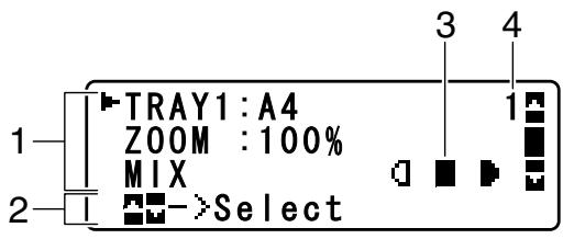 EPSON ACULASER CX16 - Ecran principal (Mode Copie) - 1