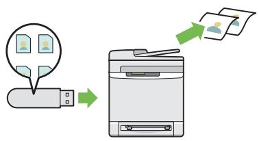EPSON ACULASER CX29DNF - Impression mémoire USB (impression directe via USB) - 1