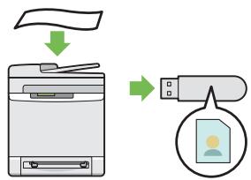 EPSON ACULASER CX29DNF - Numérisation vers un périphérique de stockage USB - 1
