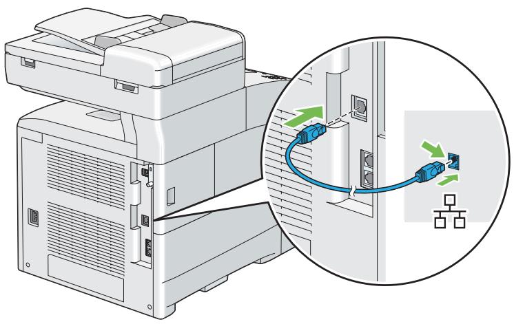 EPSON ACULASER CX29DNF - Connectez un câble ethernet. - 1