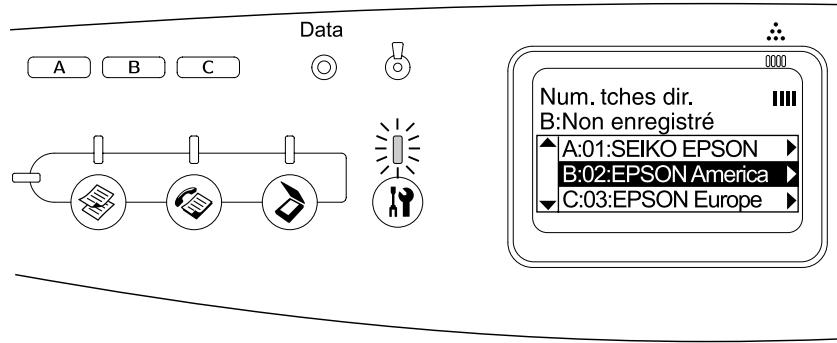 EPSON ACULASER CX21NF, ACULASER CX21NFC - Attribution de destinataires - 2