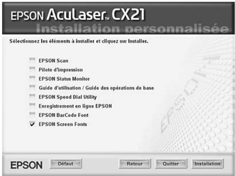 EPSON ACULASER CX21NF, ACULASER CX21NFC - Remarque : - 2