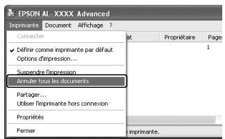 EPSON ACULASER CX21NF, ACULASER CX21NFC - Annulation de l'impression - 2