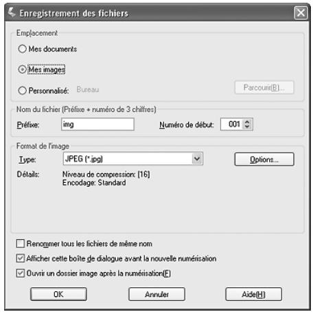 EPSON ACULASER CX21NF, ACULASER CX21NFC - Enregistrement des fichiers à droite du bouton - 1
