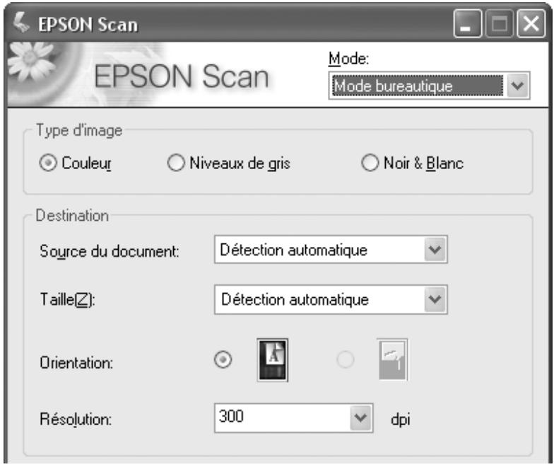 EPSON ACULASER CX21NF, ACULASER CX21NFC - Sélection de la résolution de numérisation - 1