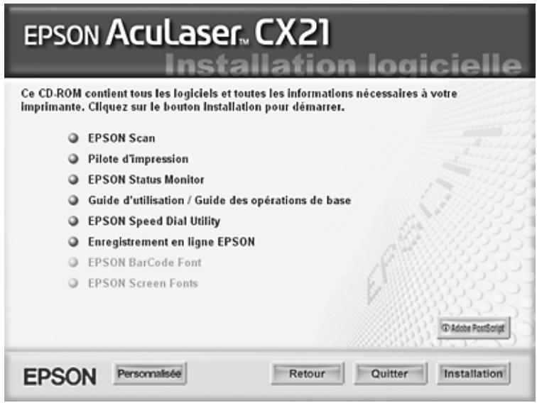 EPSON ACULASER CX21NF, ACULASER CX21NFC - Remarque : - 1