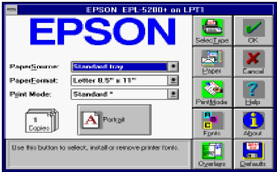 EPSON EPL-5200 - Main Window - 1
