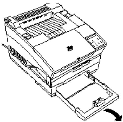 EPSON EPL-5200 - Loading paper into the lower paper cassette - 1