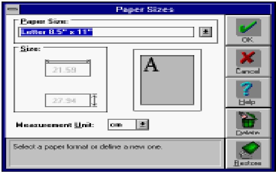 EPSON EPL-5200 - Paper Sizes Window - 1