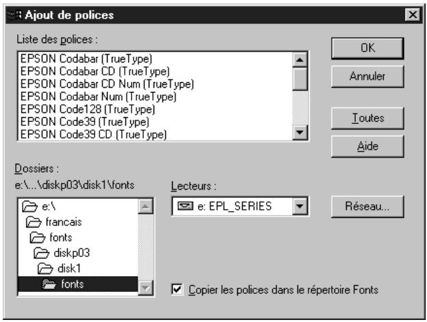 EPSON EPL-N4000+ - Installation des polices de codes à barres EPSON - 1