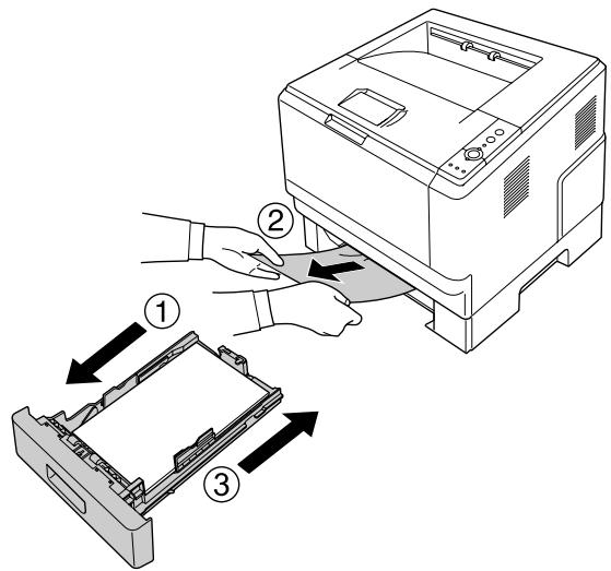 EPSON ACULASER M2000 - Bourrage papier au niveau de l'unité papier de 250 feuilles - 1