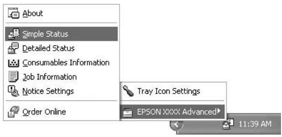 EPSON ACULASER M2000 - Accès à EPSON status monitor - 1