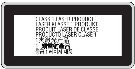 CLASS 1 LASER PRODUCT LASER KLASSE 1 PRODUKT PRODUIT LASER DE CLASSE 1 PRODUCTO LASER CLASE 1 1类激光产品 1 類雷射產品 등급 1 레이저 제품