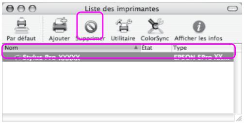 EPSON STYLUS PRO 4450, STYLUS PRO 4880 - Déinstallation du pilote d'impression - 6