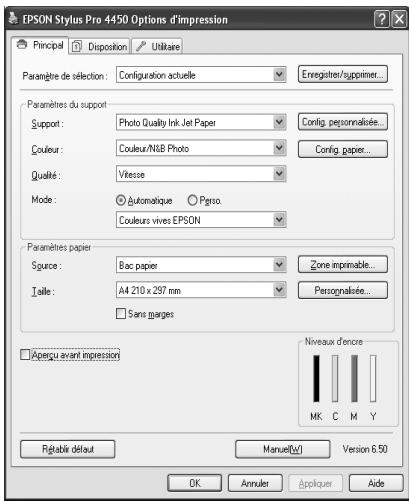 EPSON STYLUS PRO 4450, STYLUS PRO 4880 - Pilote d'impression - 1