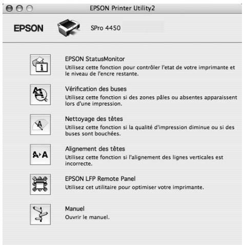 EPSON STYLUS PRO 4450, STYLUS PRO 4880 - Emploi des utilisaires d'impression - 1