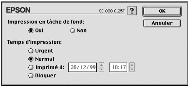 EPSON STYLUS COLOR 880 - Définition de l'heure d'impression - 1