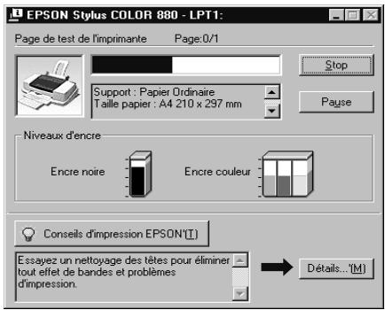 EPSON STYLUS COLOR 880 - Utilisation de la barre de progression - 1