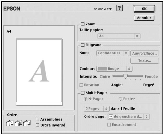 EPSON STYLUS COLOR 880 - Modification de la disposition - 1